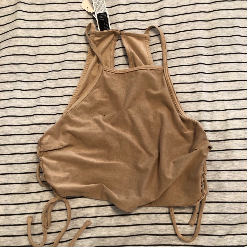 Suede tank top